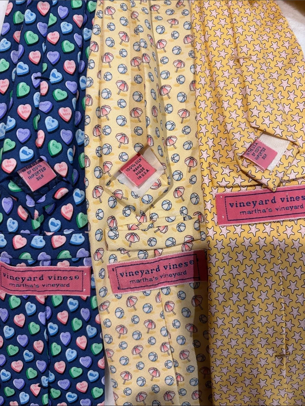Vineyard Vines (Hand Picked by Shep & Ian) 100% Silk Ties (set of 3)